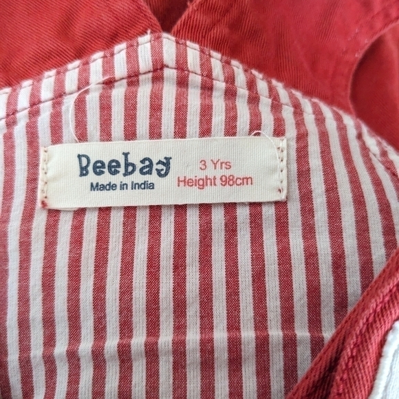 Beebay Fox Face Jumper Overall Dress 3T - Picture 4 of 5